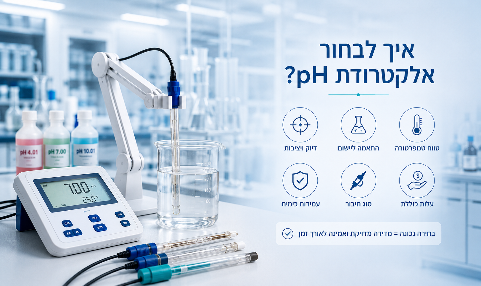איך לבחור אלקדטרודת pH